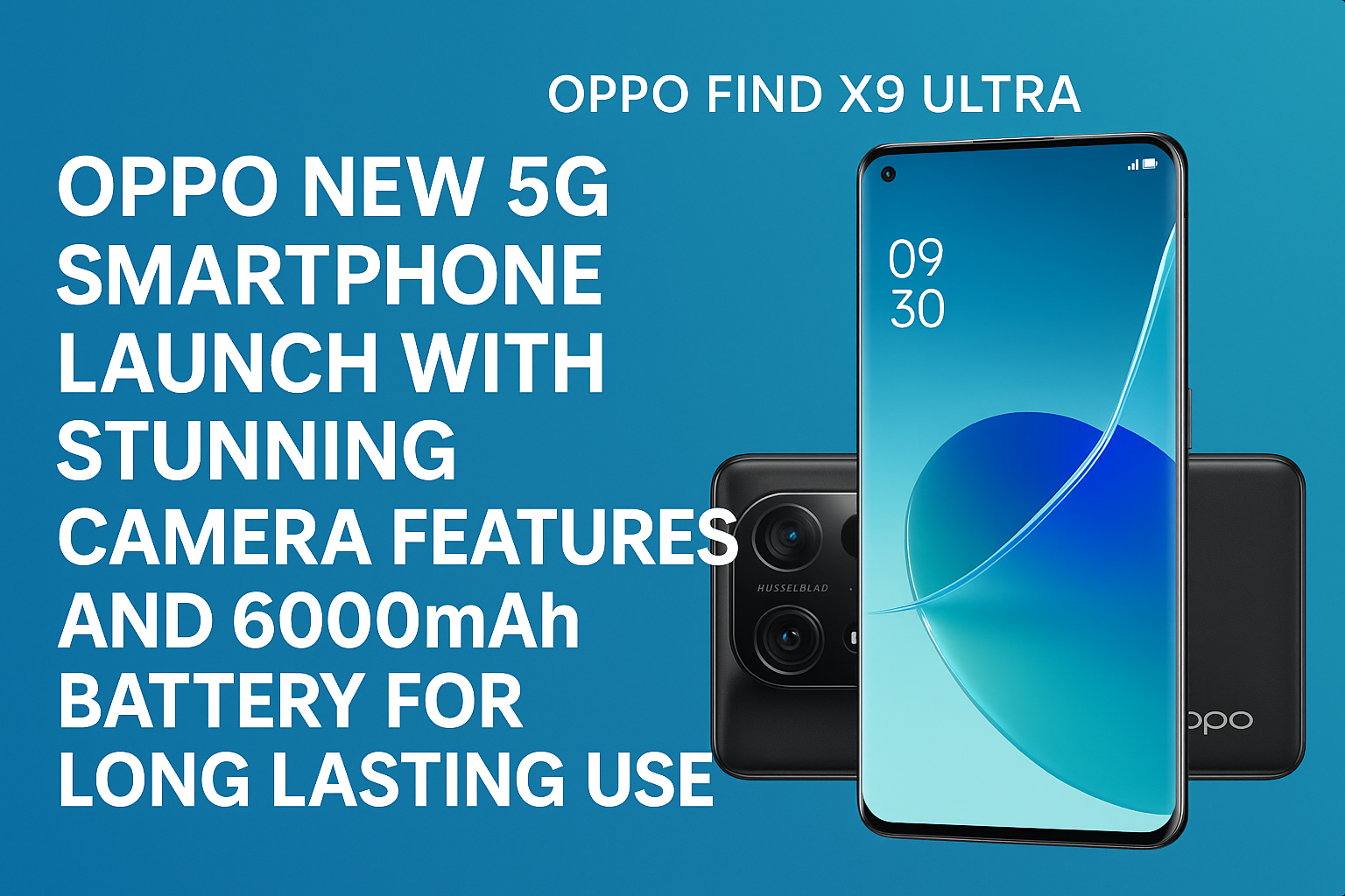 Oppo Find X9 Ultra Launch: 5G Beast with 6000mAh Battery & Pro Camera 100x Zoom