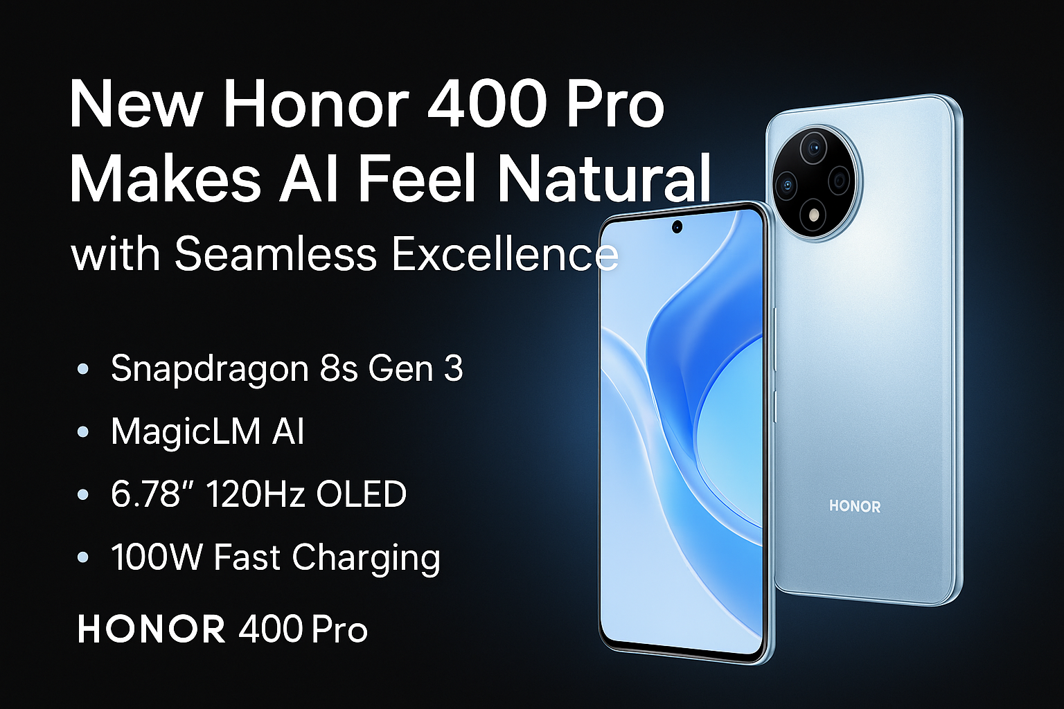 New Honor 400 Pro Make AI Feel So Natural with Seamless Excellence