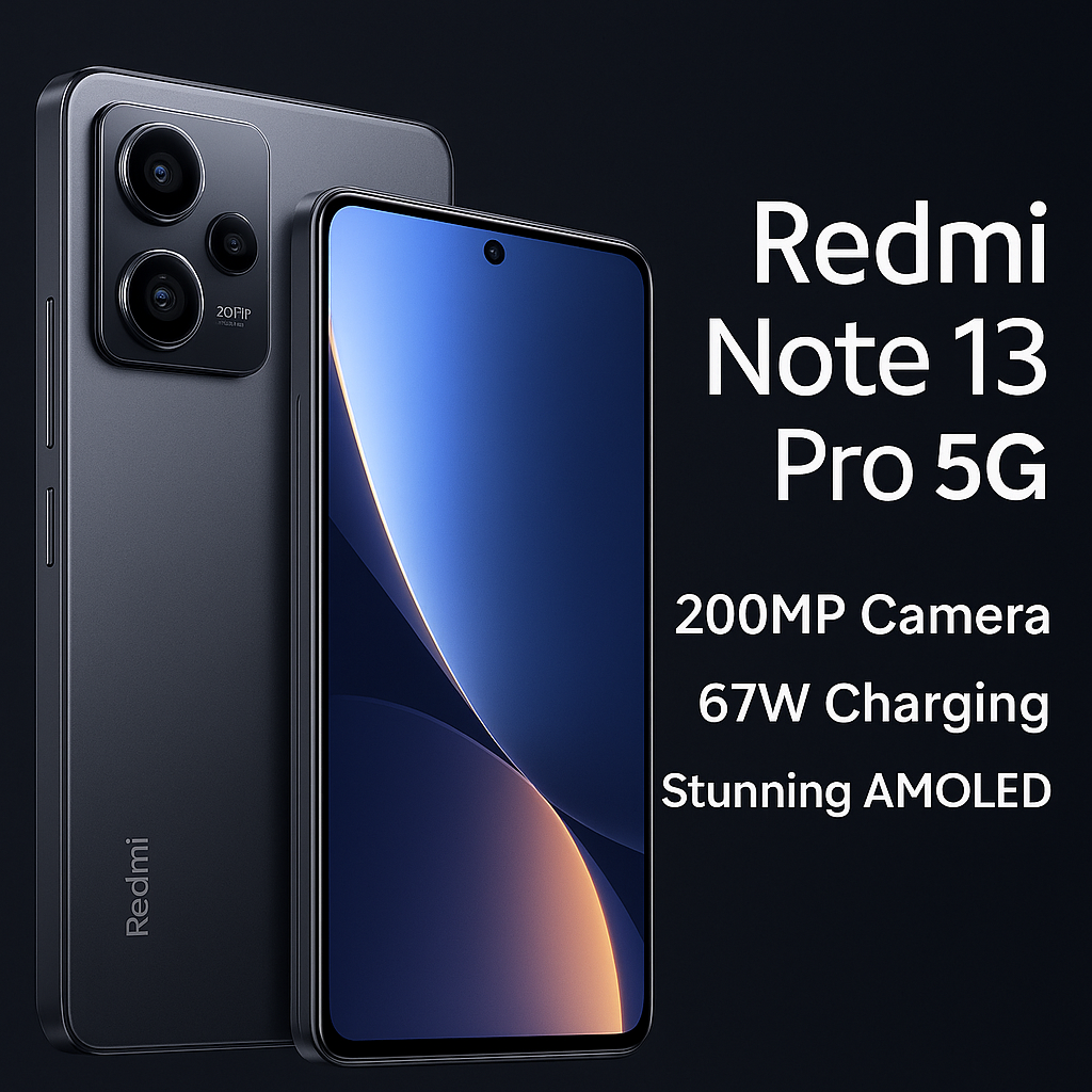 Redmi Note 13 Pro 5G: 200MP Camera, 67W Charging & Stunning AMOLED – The Mid-Range Flagship Killer