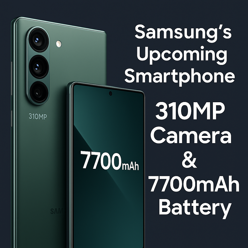 Samsung upcoming smartphone comes with 310MP camera and 7700mAh battery
