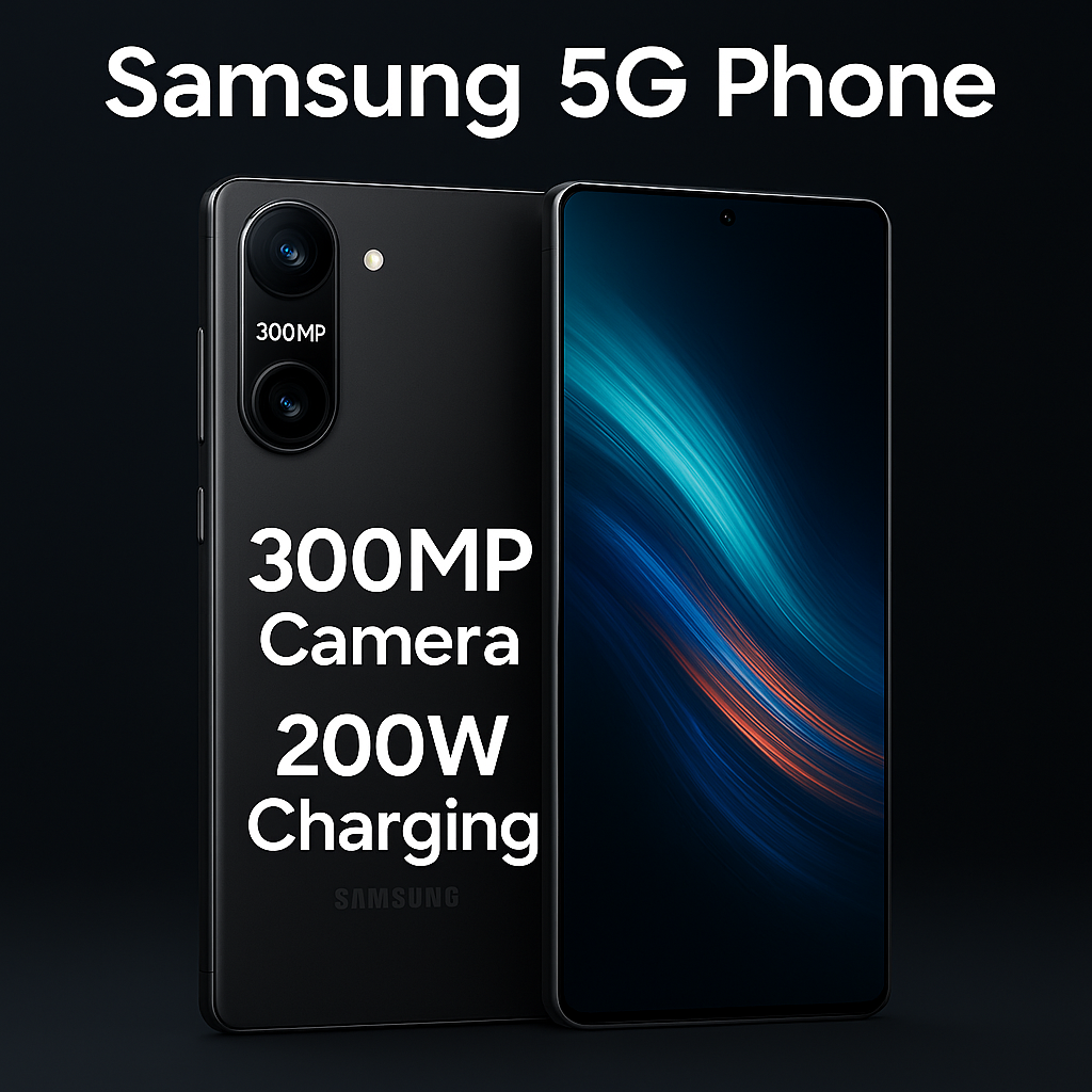 Samsung 5G Phone with 300MP Camera and 200W Charging build for future