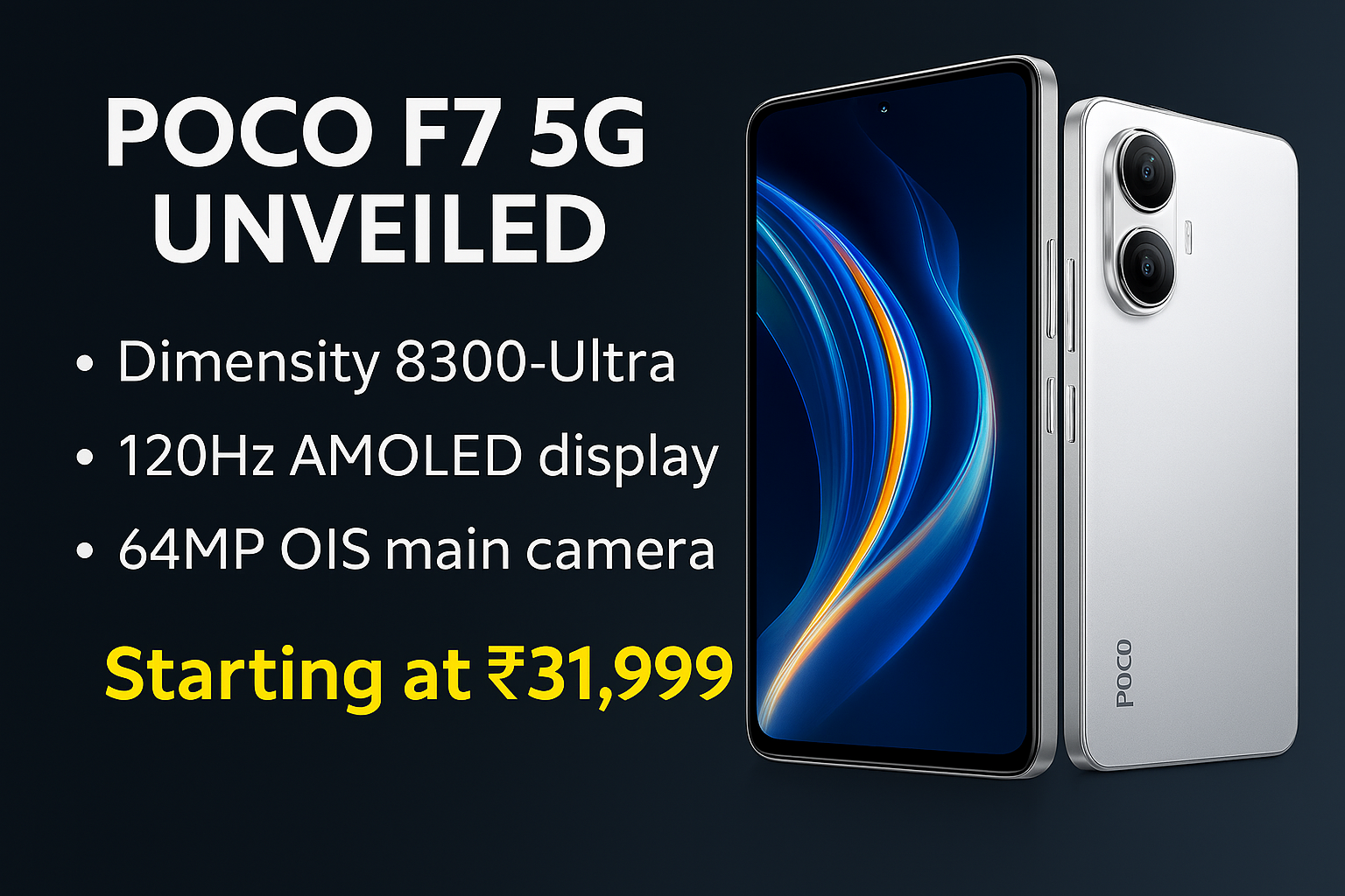 POCO F7 5G Unveiled – India’s Largest Battery Smartphone with 7000mAh