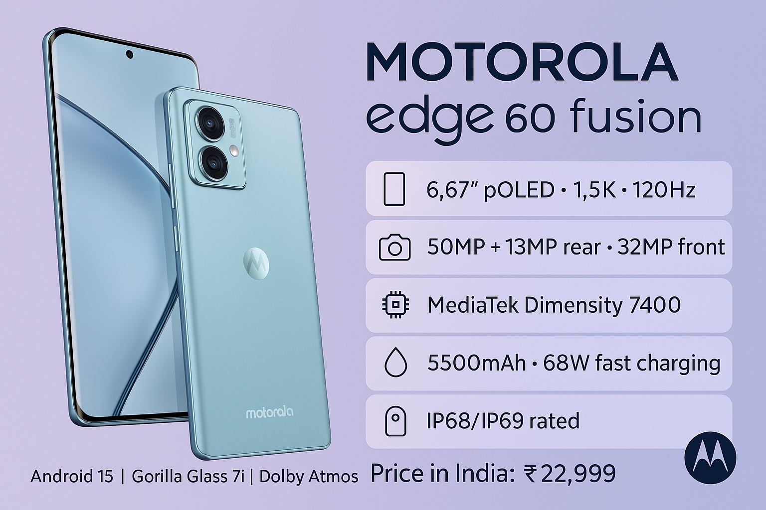 Motorola Edge 60 Fusion Launched – Features, Specs, and Price in India