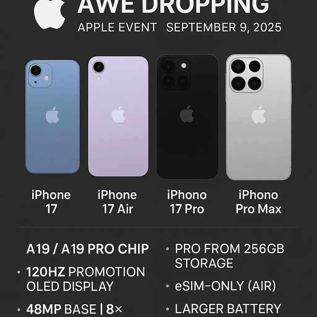 Awe Dropping: What to Expect from Apple’s September 9, 2025 Event