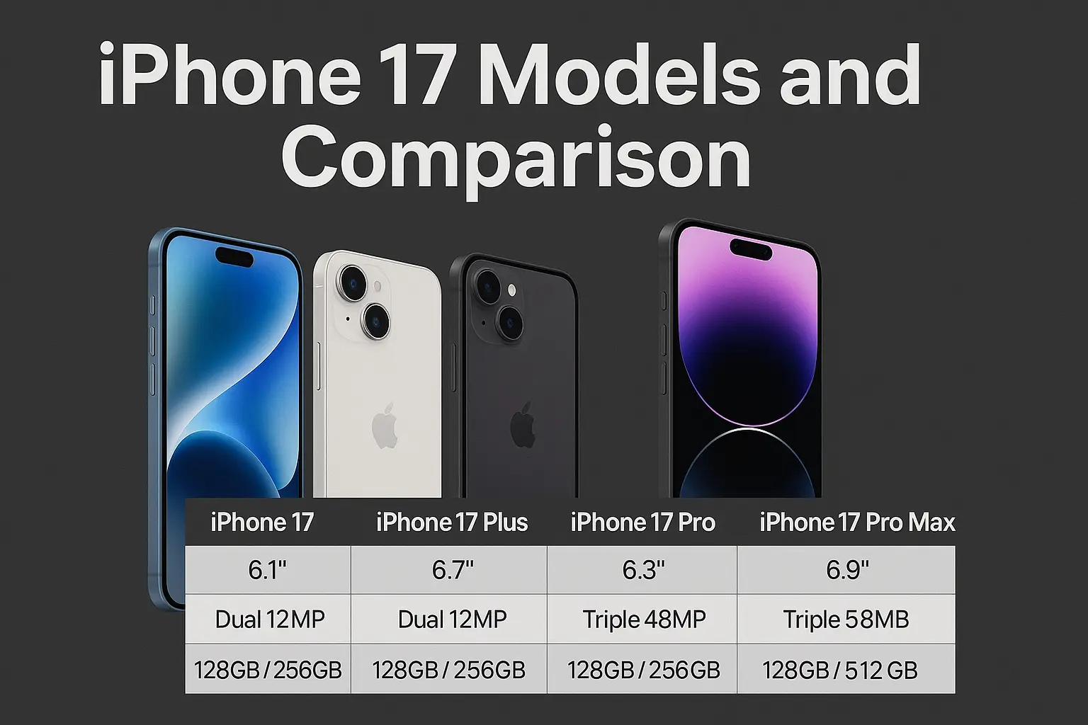 iPhone 17 Series — Full Guide: Design, Specs, Prices & Comparison