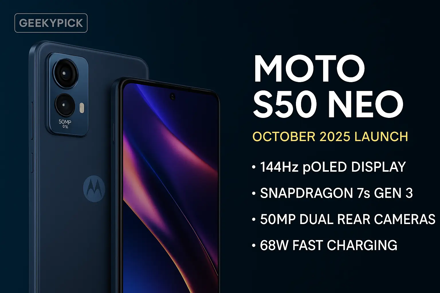Moto S50 Neo Coming Soon (October 2025 Launch): Full Specifications, Features & Price
