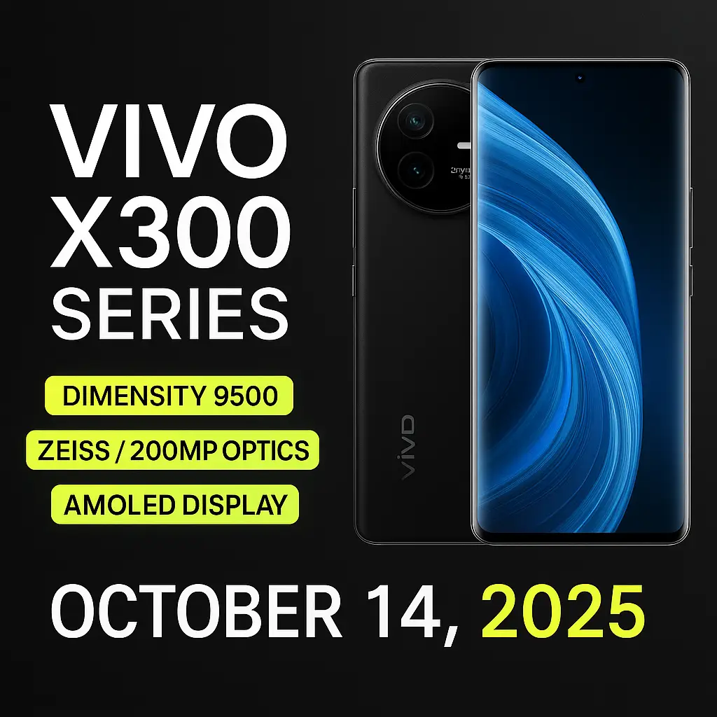 Vivo X300 Series Launch (Oct 14, 2025) — Everything to Know: Specs, Camera, Price & Availability